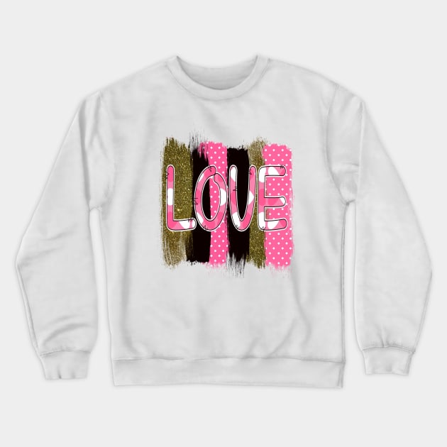 Love. Brush Strokes. Crewneck Sweatshirt by Satic